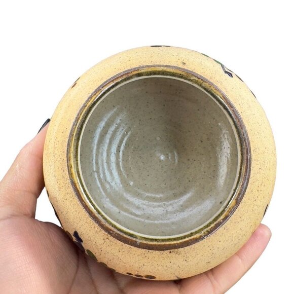 VTG Hand Painted Covered Dish Jewelry Storage Box Mexico Hand Painted Butterfly - Picture 5 of 12